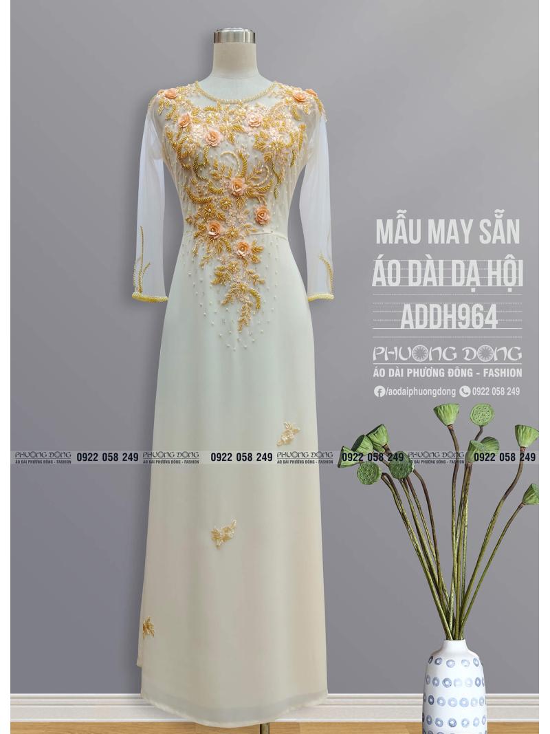 Áo Dài Dạ Hội Kết Ren Cườm Cao Cấp ADDH964